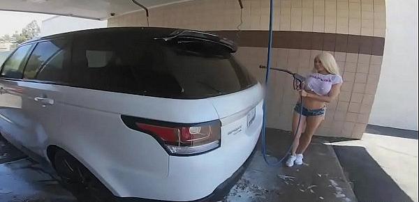  Thickies wet car wash ends with wild pussy fuck